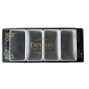 Dewar’s Never Varies Condiment Tray Bar Caddy 4 Compartments Garnish Station